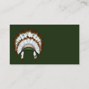 Affärskortet Native American Headdress Visitkort