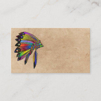 Affärskortet Native American Headdress Visitkort