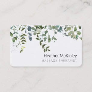 Affärskortet Nature Inspired Eucalyptus Greenery Tidsbeställning Kort