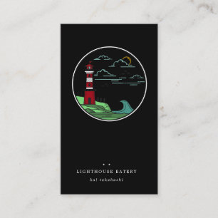 Affärskortet Nautical Lighthouse Logotyp Visitkort