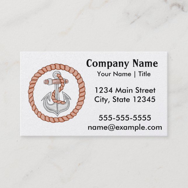 Affärskortet Nautisk ankare 1 Visitkort (Framsida)
