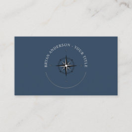 Affärskortet Nautisk kompass Logotyp Visitkort