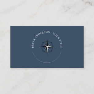 Affärskortet Nautisk kompass Logotyp Visitkort