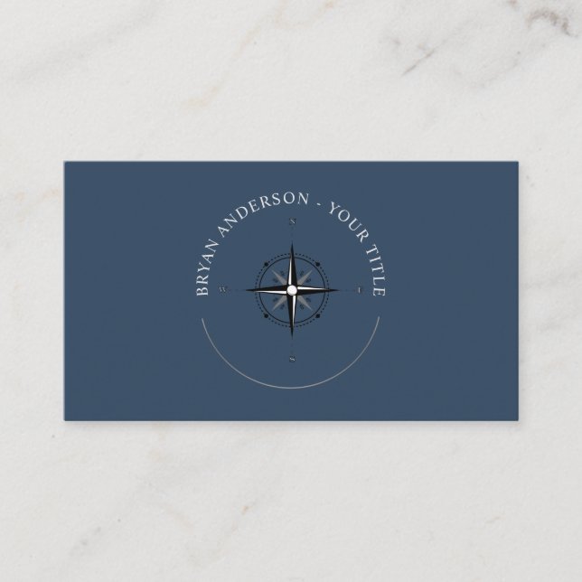 Affärskortet Nautisk kompass Logotyp Visitkort (Framsida)