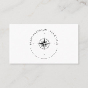 Affärskortet Nautisk kompass Logotyp Visitkort