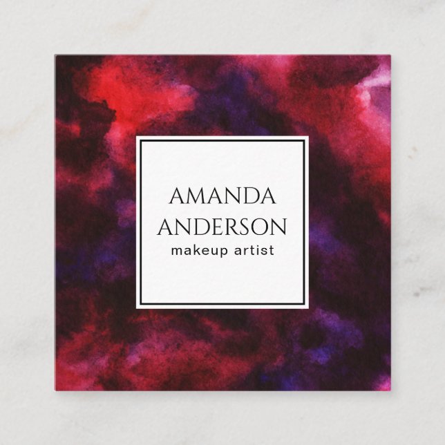 Affärskortet Nebula Square Fyrkantigt Visitkort (Framsida)
