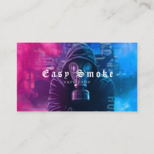 Affärskortet Neon Hoodie artist Smoke Vape Shop Visitkort