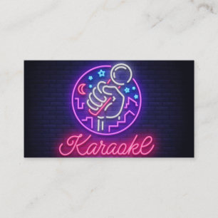 Affärskortet Neon Karaoke Pub Visitkort