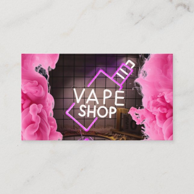 Affärskortet Neon Smoke Shop Visitkort (Framsida)