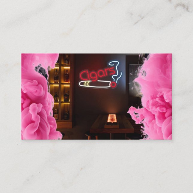 Affärskortet Neon Smoke Shop Visitkort (Framsida)
