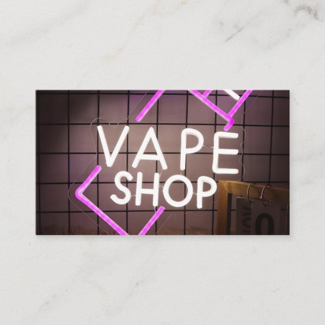 Affärskortet Neon Smoke Shop Visitkort (Framsida)