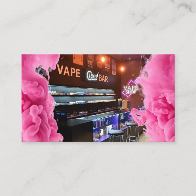 Affärskortet Neon Smoke Shop Visitkort (Framsida)