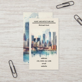 Affärskortet New York Skyline Template Visitkort
