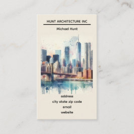 Affärskortet New York Skyline Template Visitkort