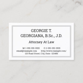 Affärskortet Nostalgic Stil Visitkort