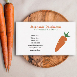 Affärskortet Nutritionist & Dietitian Carrot Visitkort