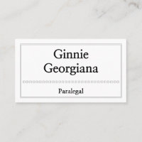 Affärskortet Obundet och rent Paralegal