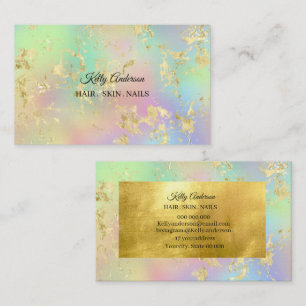 Affärskortet Opal guld struktur marble Visitkort