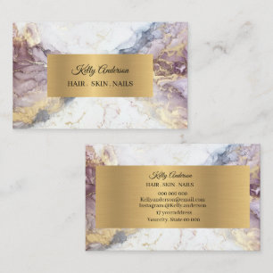 Affärskortet Opal guld struktur marble Visitkort