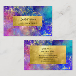 Affärskortet Opal guld struktur marble Visitkort