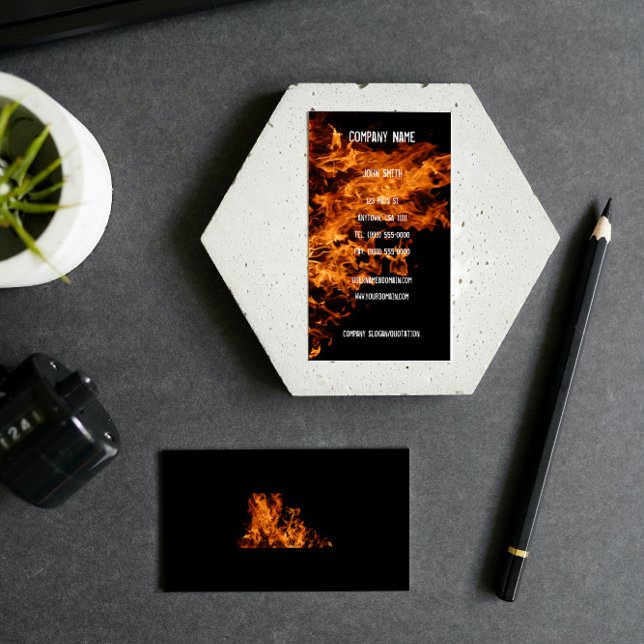 Affärskortet Öppna brand Visitkort (Open Fire Business Card)