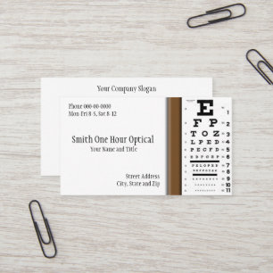 Affärskortet Optometrister Visitkort