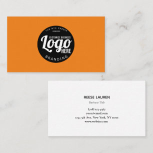 Affärskortet orange Logotyp Visitkort