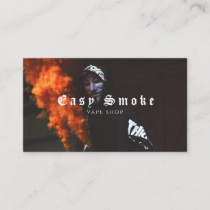 Affärskortet orange Smoke Vape Shop Visitkort