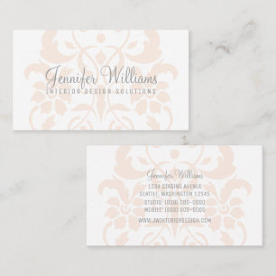 Affärskortet orange subtle Damask Visitkort