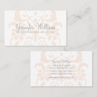 Affärskortet orange subtle Damask Visitkort
