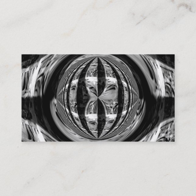 Affärskortet Orb Chrome Black Visitkort (Framsida)