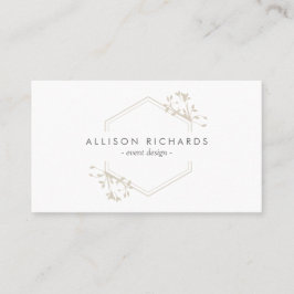 Affärskortet Ornate Elegant Vine och Löv Emblem Visitkort