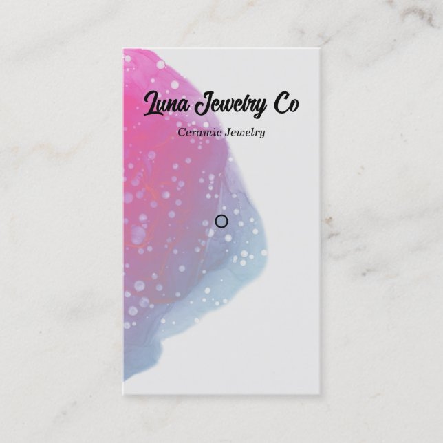 Affärskortet Paint Rosa Rainbow Jewelry Pin Visitkort (Framsida)