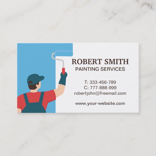 Affärskortet Painter Painters Services Visitkort (Framsida)