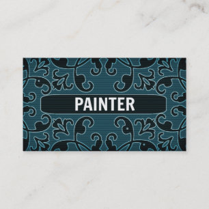 Affärskortet Painter Teal Damask Visitkort