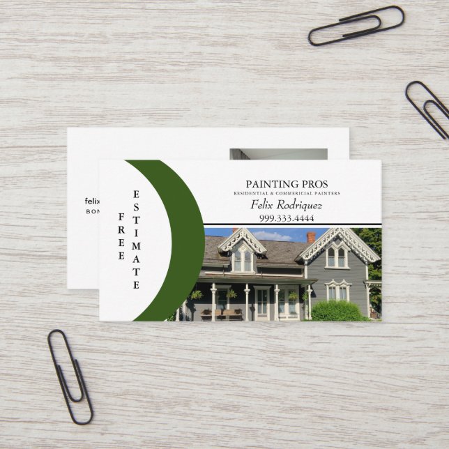 Affärskortet Painter Visitkort (Fram/Back In Situ)