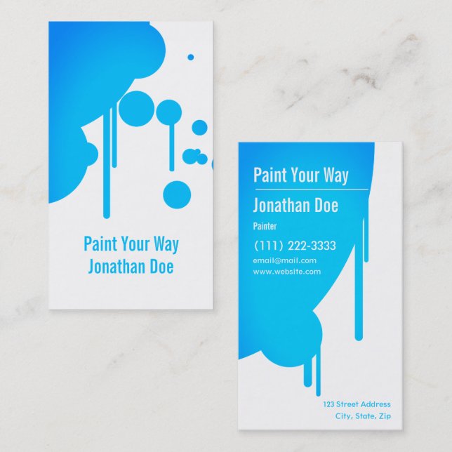 Affärskortet Painter Visitkort (Fram/baksida)