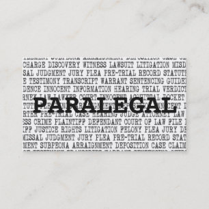 Affärskortet Paralegal Legal Ord Visitkort