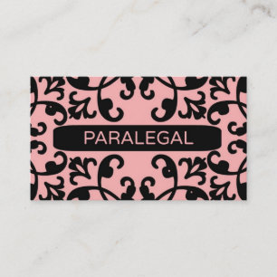 Affärskortet Paralegal Peach Damask Visitkort