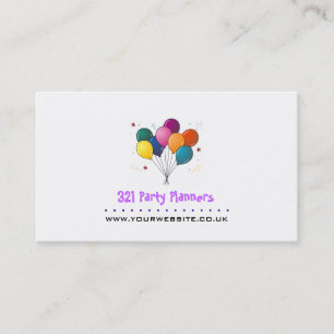 Affärskortet party Planner (Logotypen Ballon/Stars Visitkort