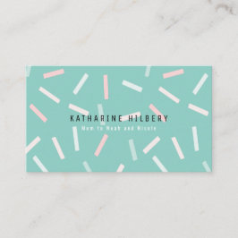 Affärskortet Pastel Sprinkles Mint Grönt Mamma Visitkort