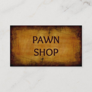 Affärskortet Pawn Shop Antique Brushed Visitkort