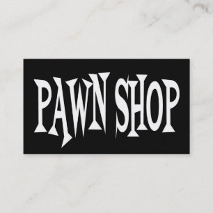 Affärskortet Pawn Shop Black and White Visitkort