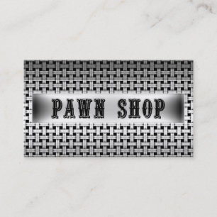 Affärskortet Pawn Shop Metall Visitkort