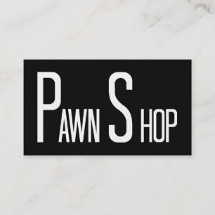 Affärskortet Pawn Shop Ord Visitkort