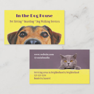 Affärskortet Peaking Hund and Cat Pet Services Visitkort