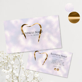 Affärskortet Pearl & Guld Dentist Visitkort