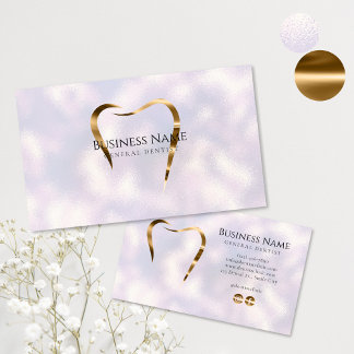 Affärskortet Pearl & Guld Dentist Visitkort