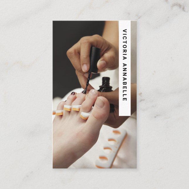 Affärskortet Pedicurist & Manicurist QR-kod Visitkort (Framsida)