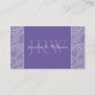 Affärskortet Periwinkle för klassens monogram Visitkort